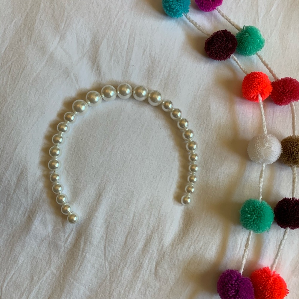 Faux Pearl Head Band